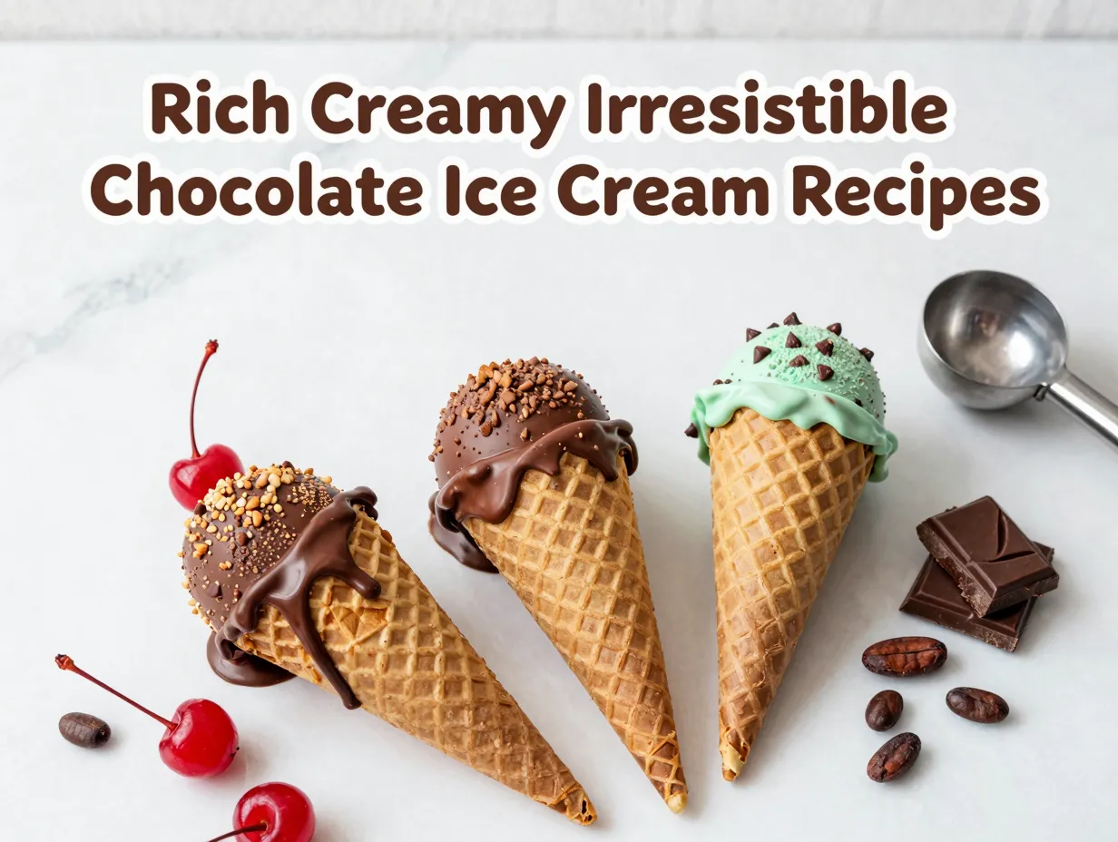 Rich creamy irresistible chocolate ice cream recipes