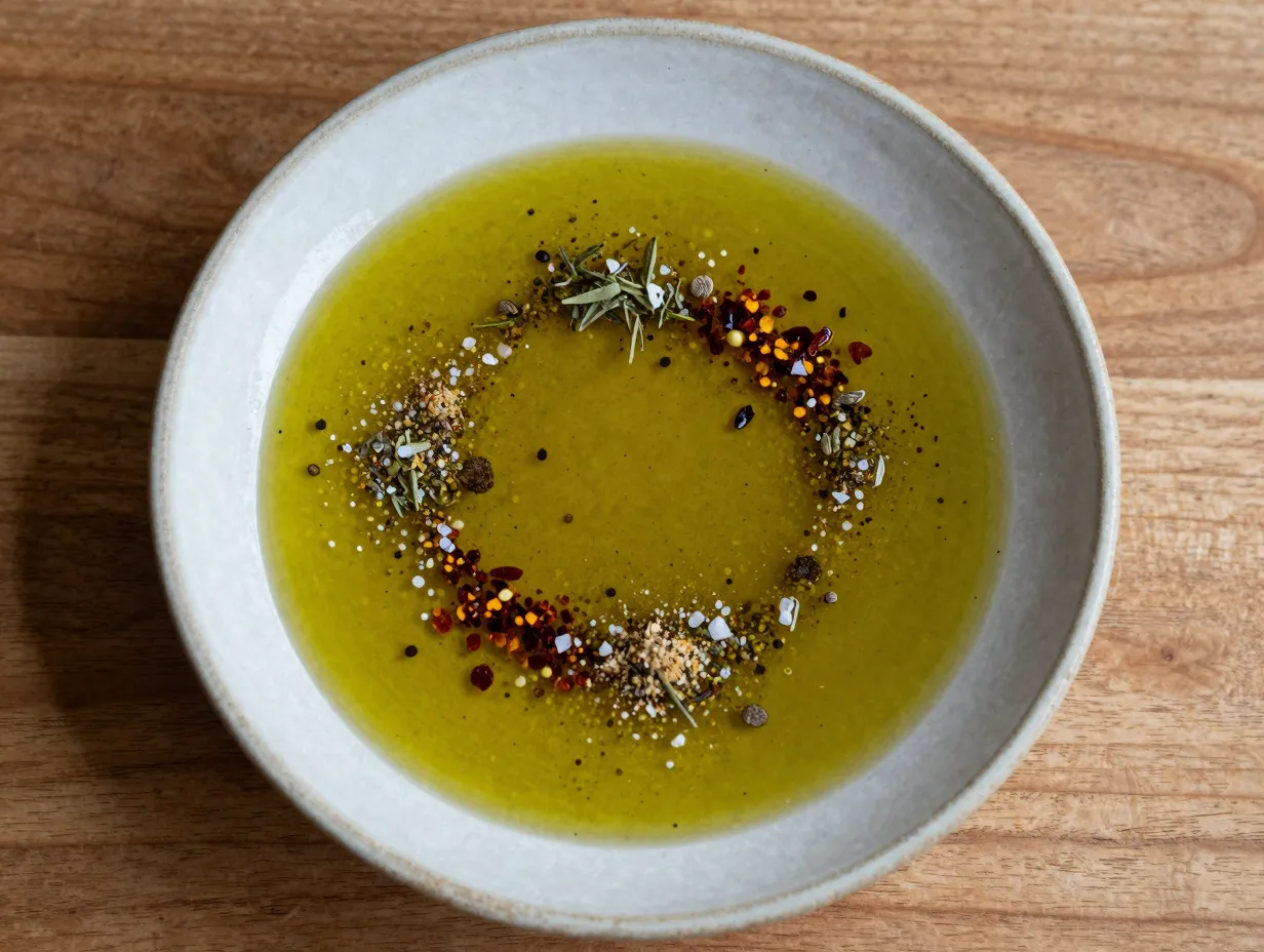 Classic olive oil and balsamic vinegar dip