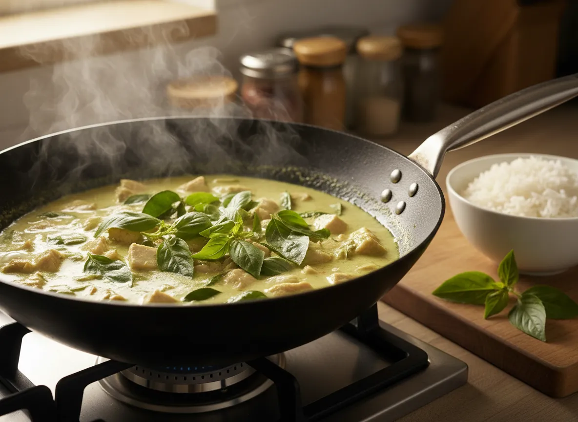 Classic thai green chicken curry