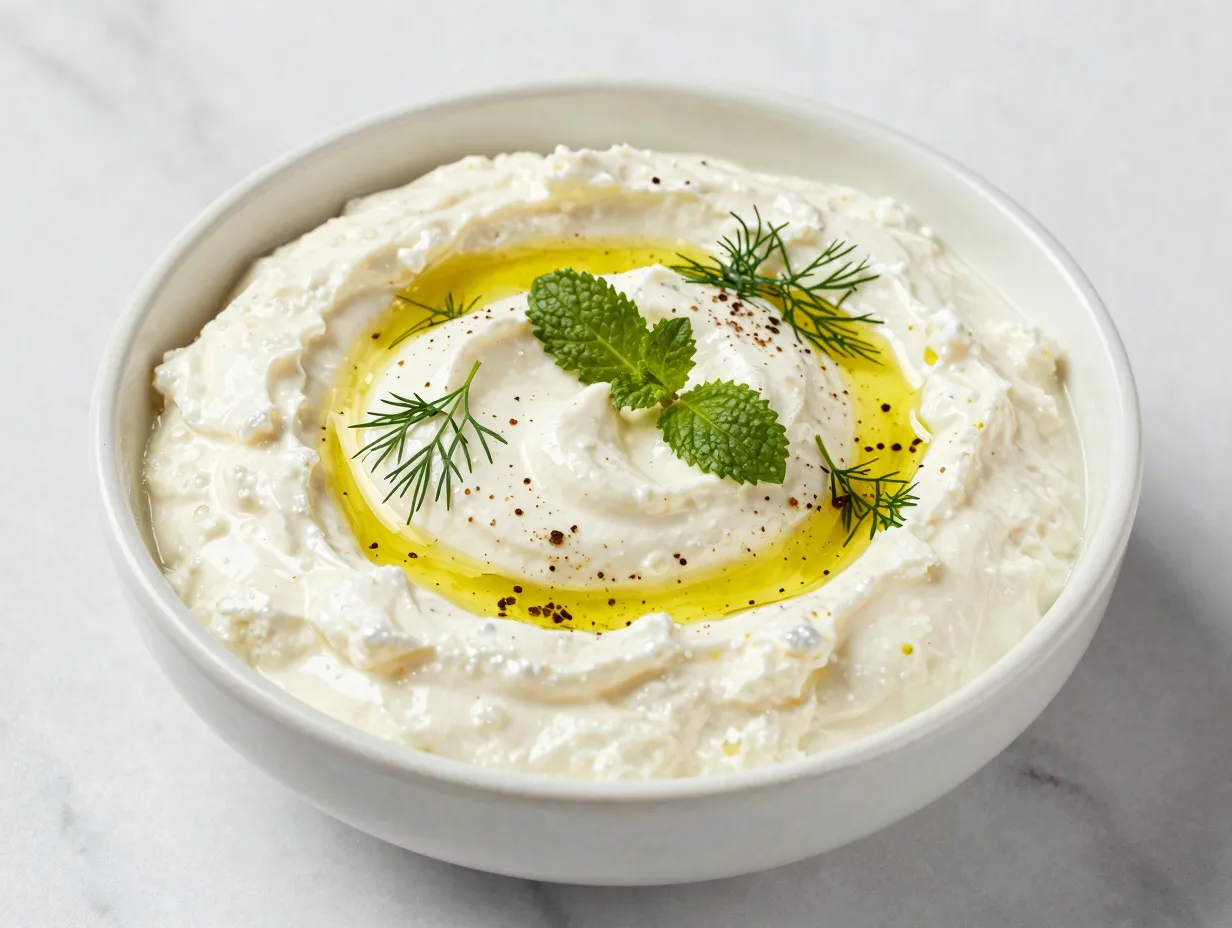 Whipped feta and lemon dip