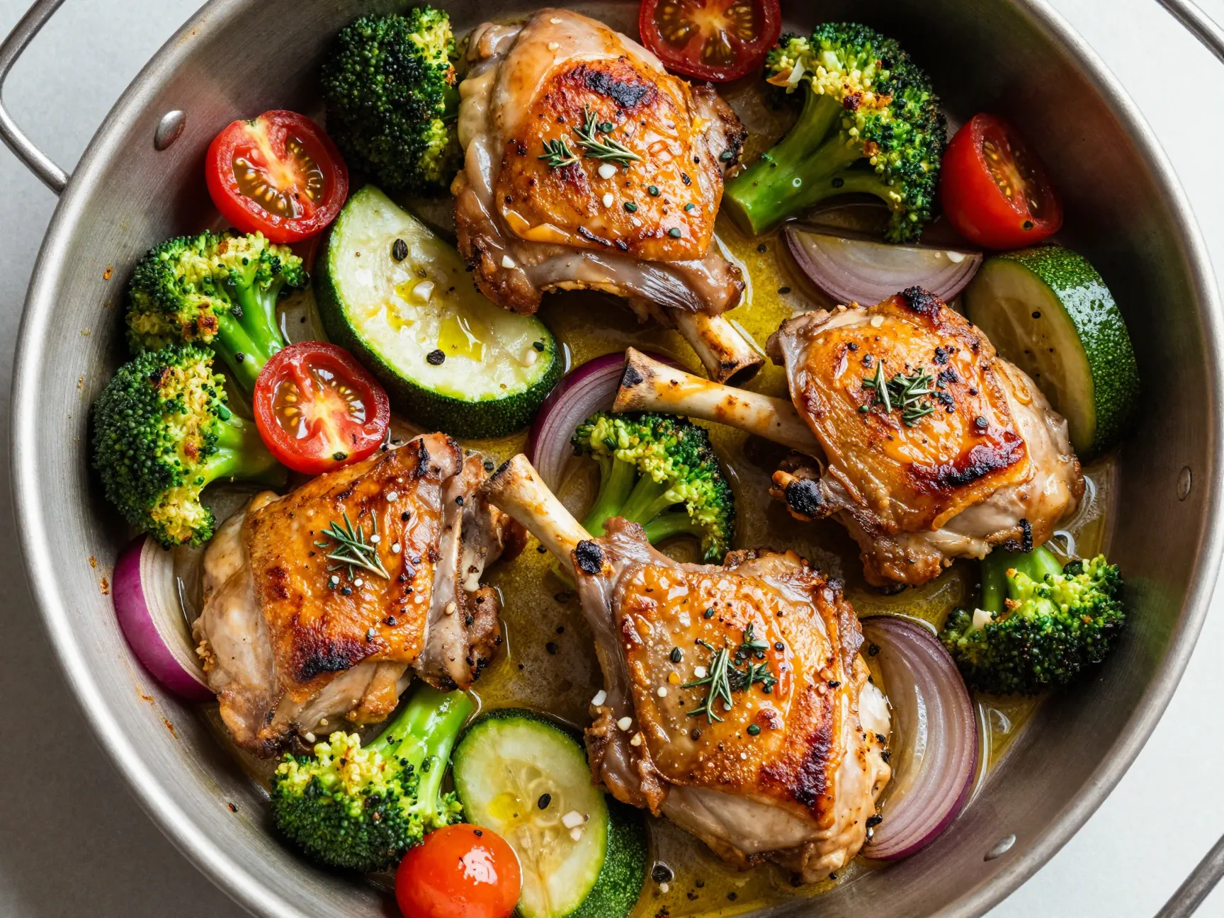 Sheet pan lemon herb roasted chicken and vegetables