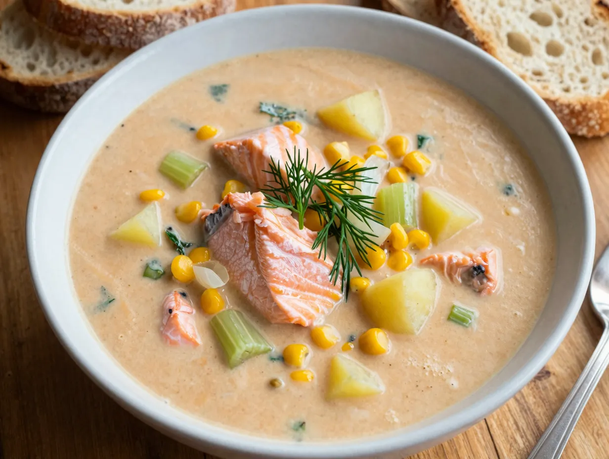 Sockeye salmon chowder