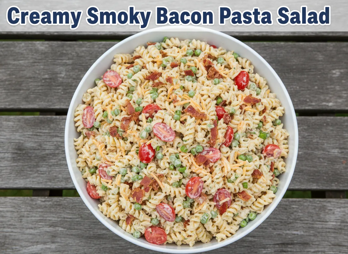 Creamy smoky bacon ranch pasta salad
