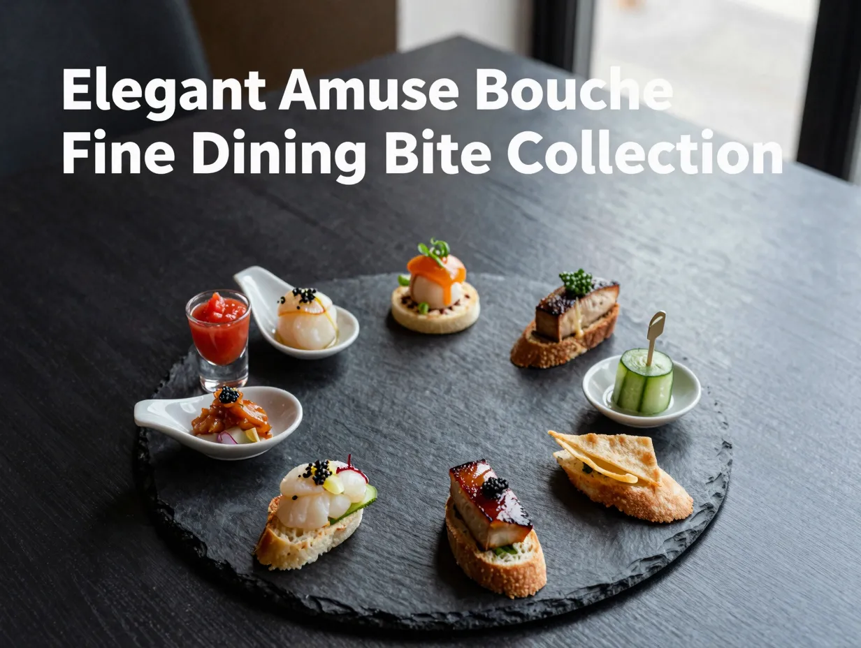 Elegant amuse bouche fine dining bite collection