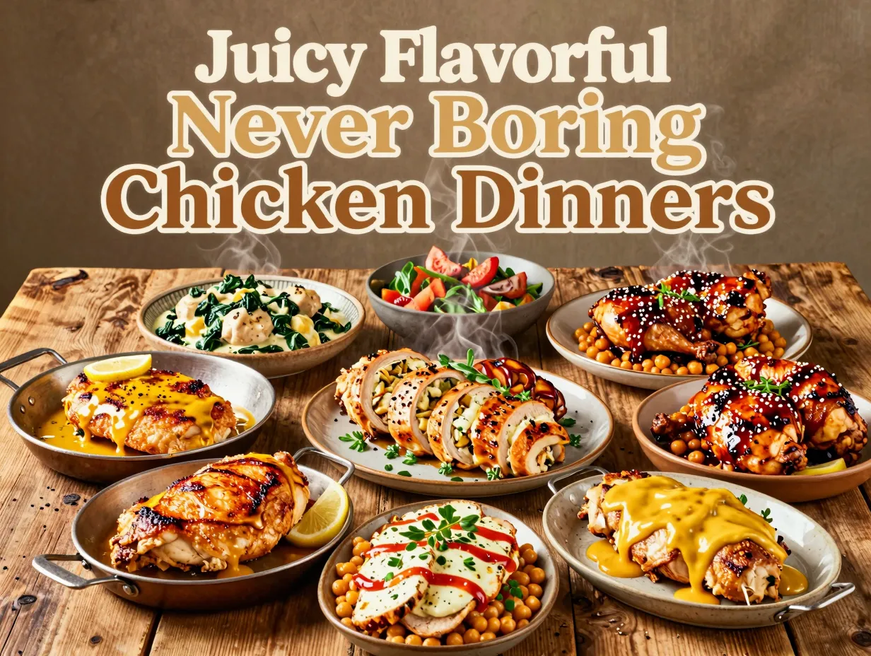 Juicy flavorful never boring chicken dinners