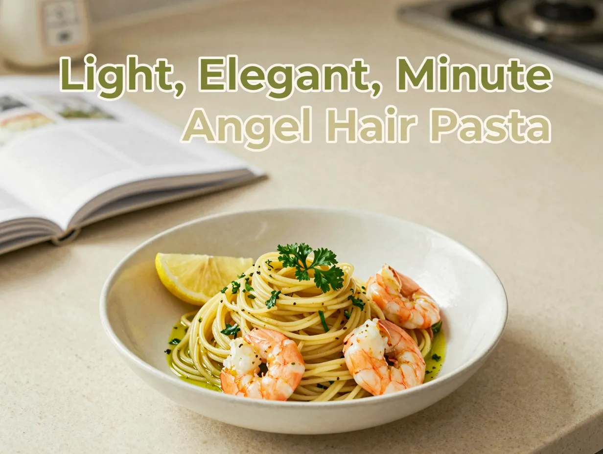 Light elegant minute angel hair pasta