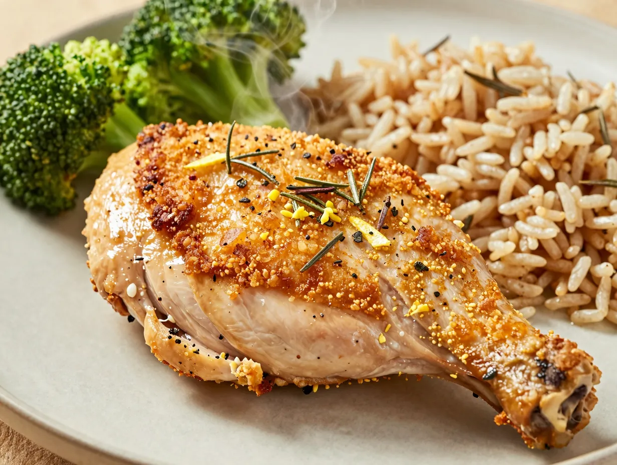 Air fryer herb crusted chicken breast