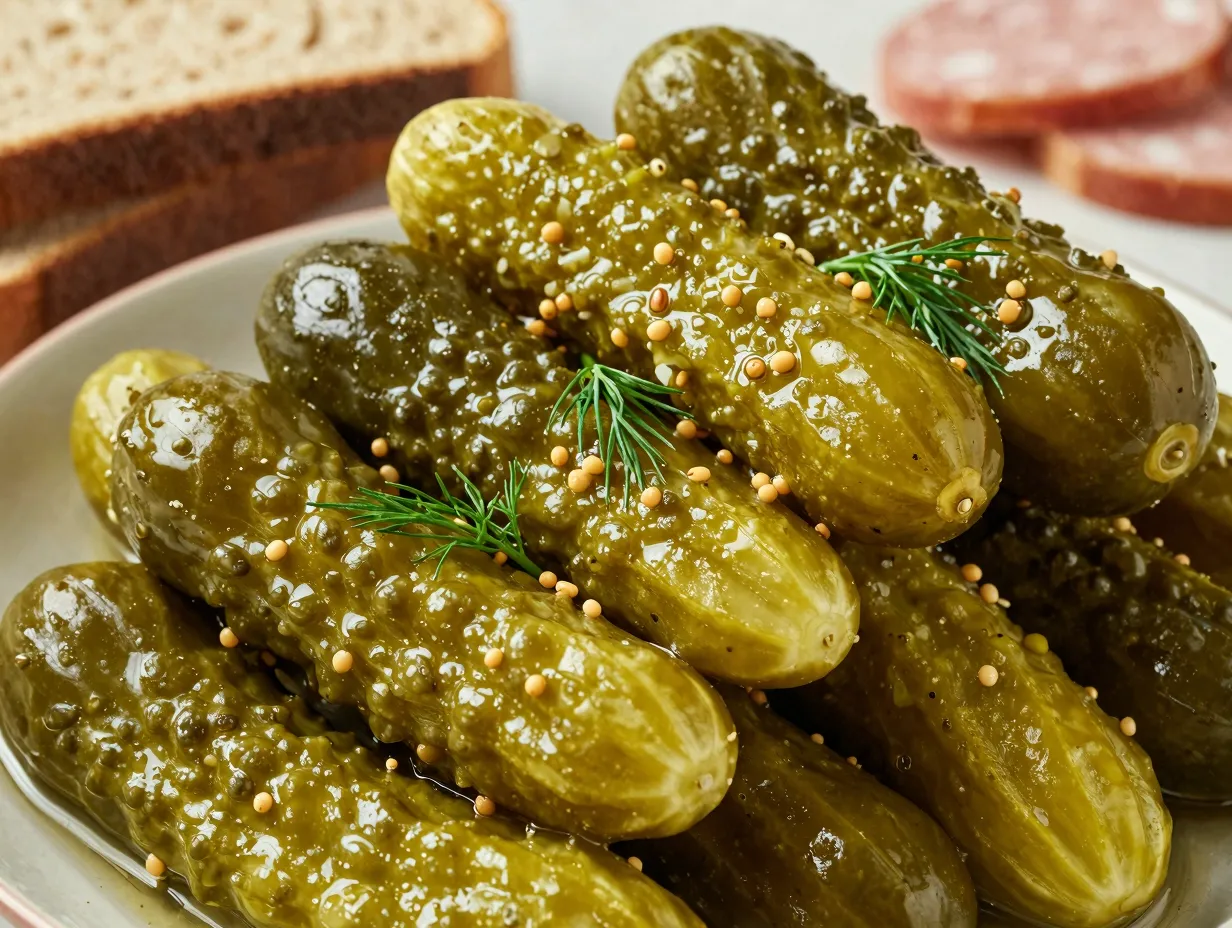 German senfgurken mustard cucumber pickles
