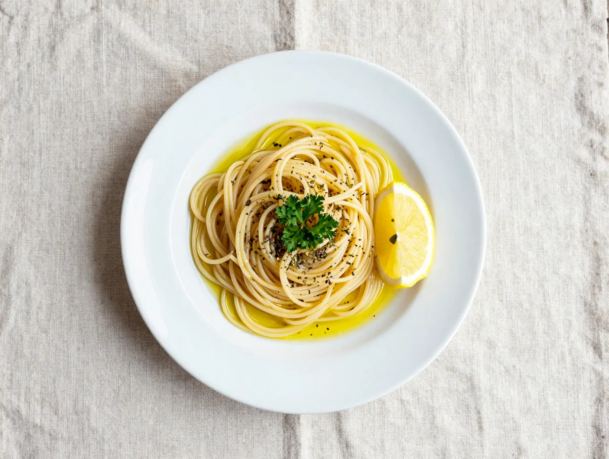 Easy angel hair pasta with olive oil and herbs