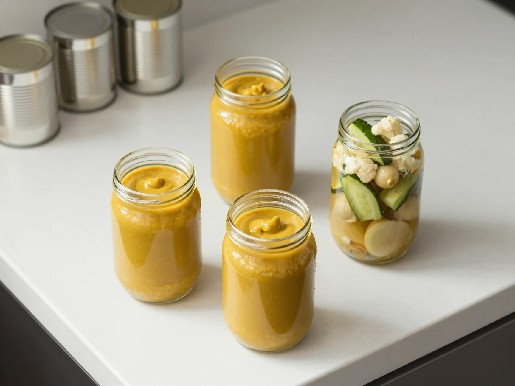Small batch mixed vegetable mustard pickles