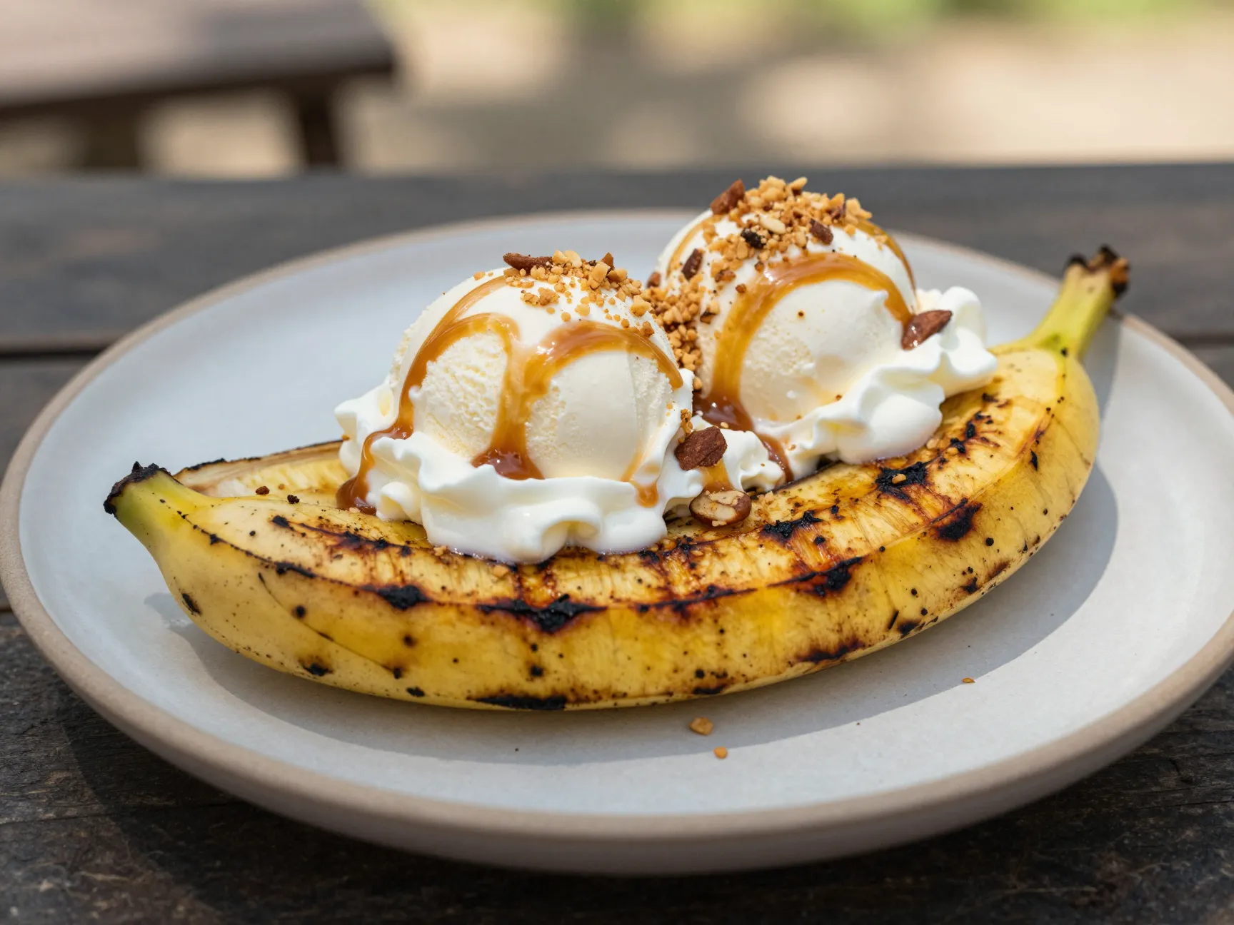 The grilled banana split