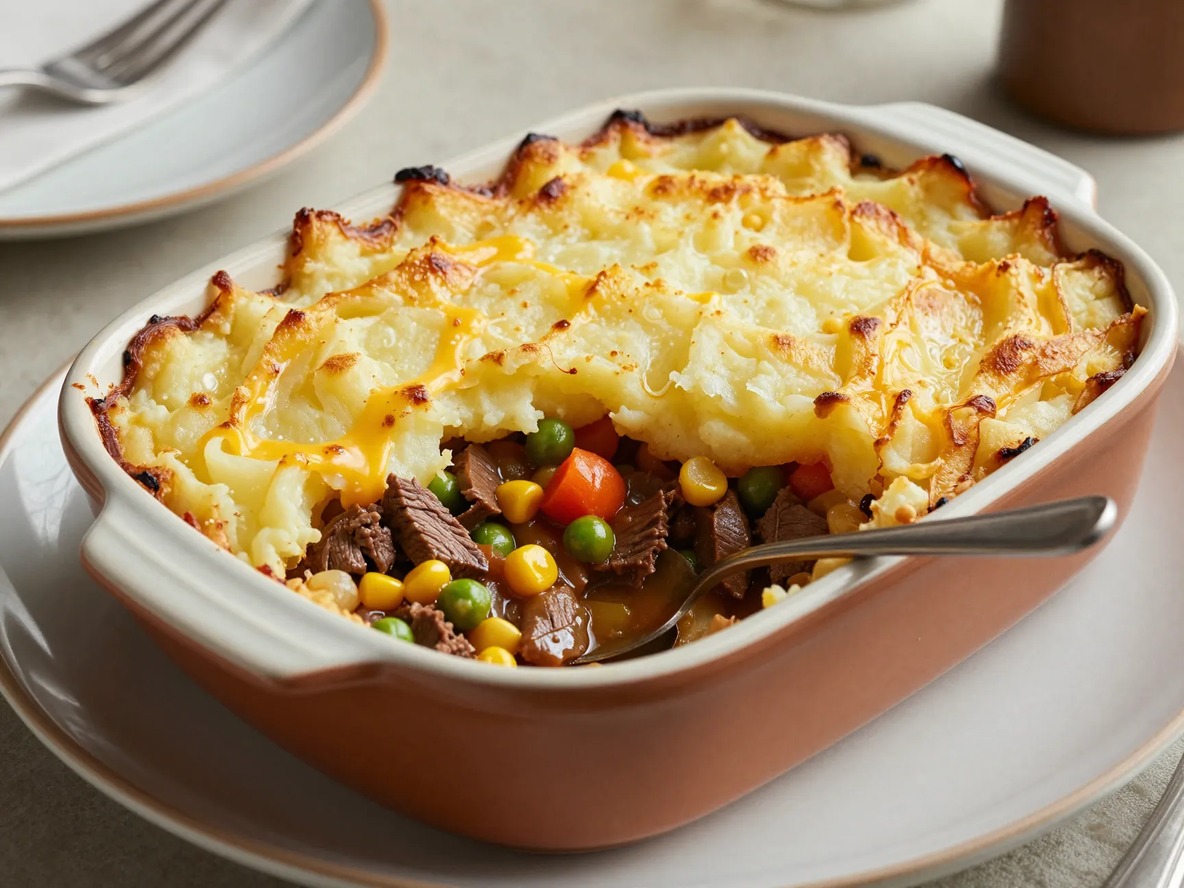 Corned beef shepherds pie