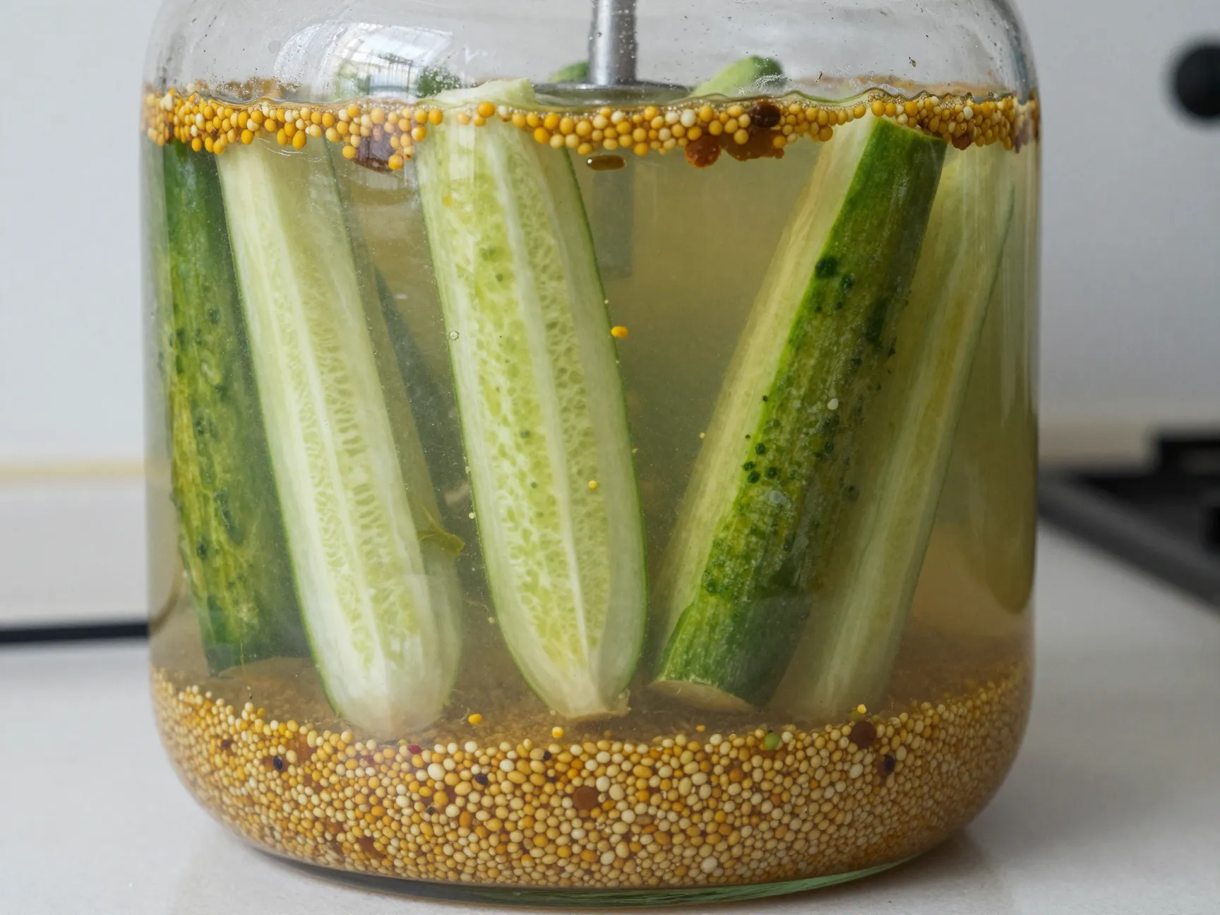 Fermented mustard pickles lacto fermented style