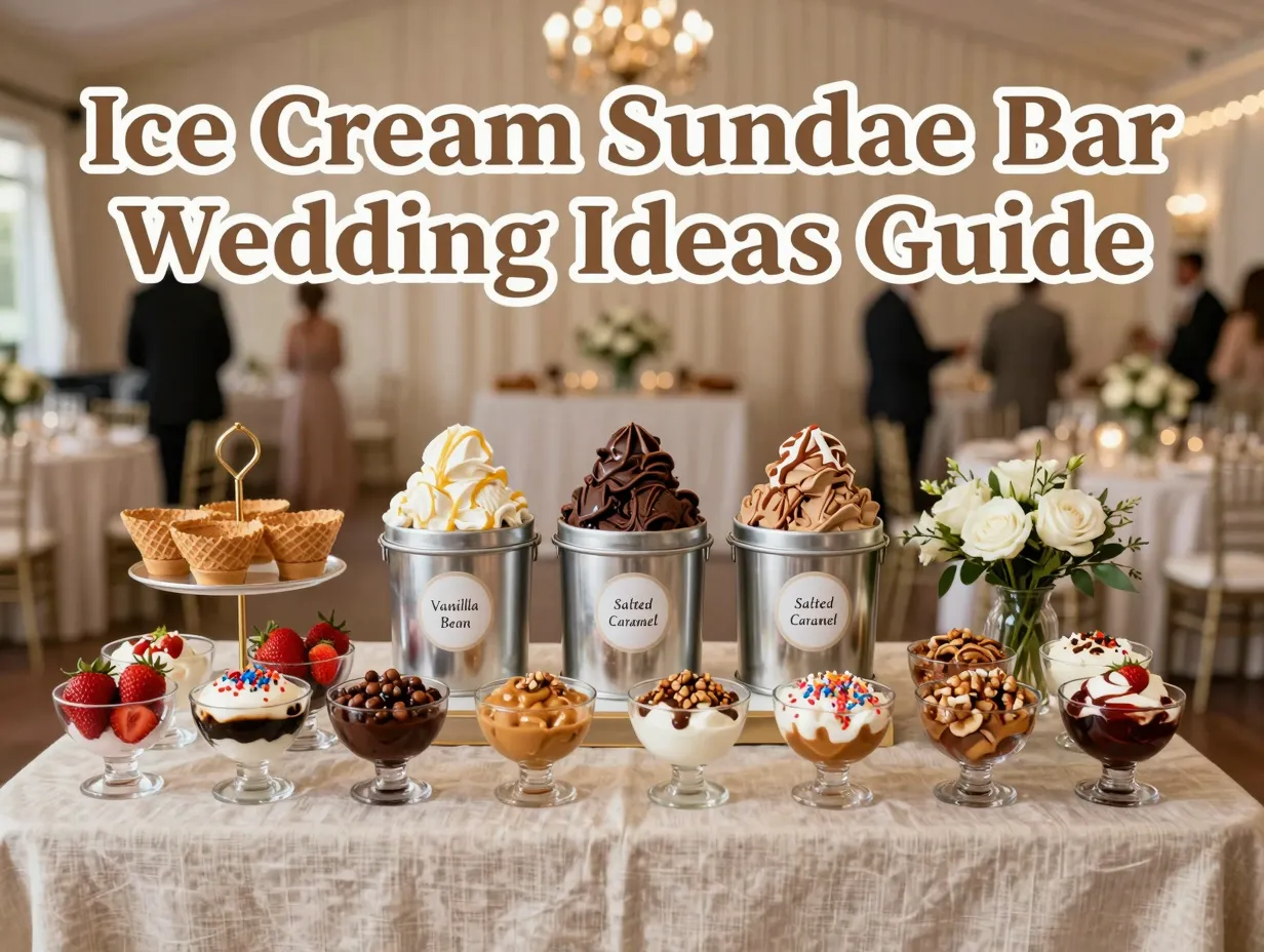 Ice cream sundae bar wedding ideas guide