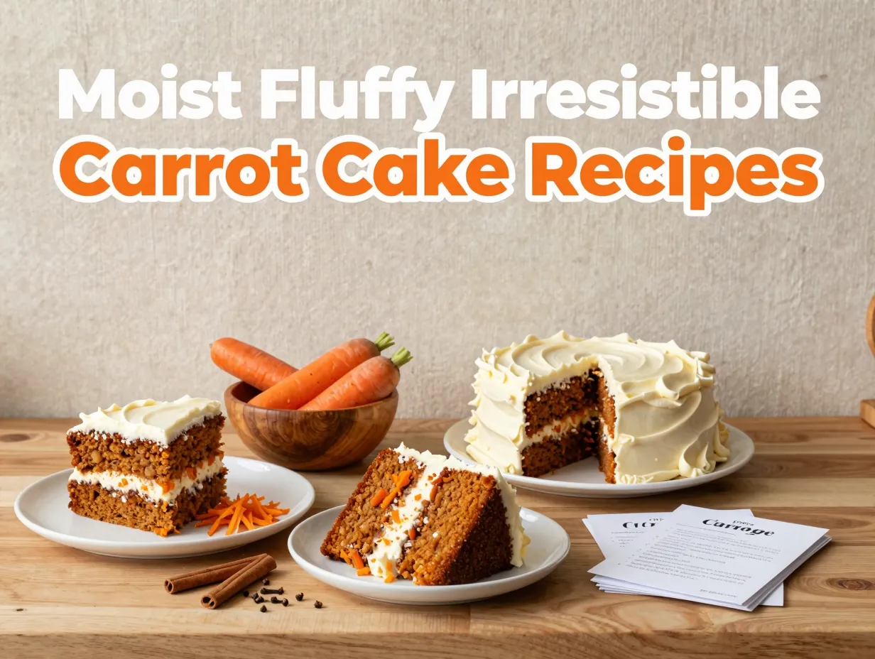 Moist fluffy irresistible carrot cake recipes