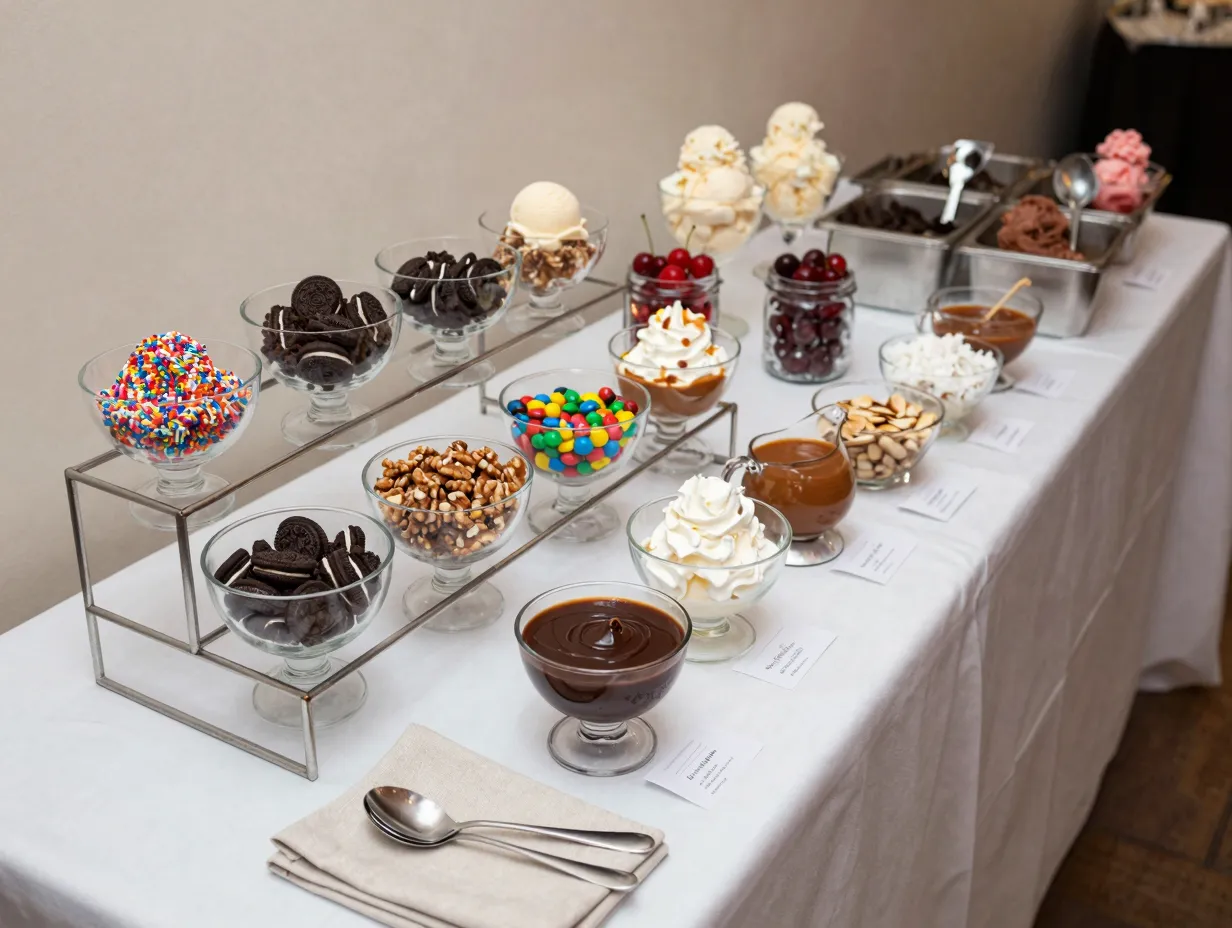 The classic organized topping station