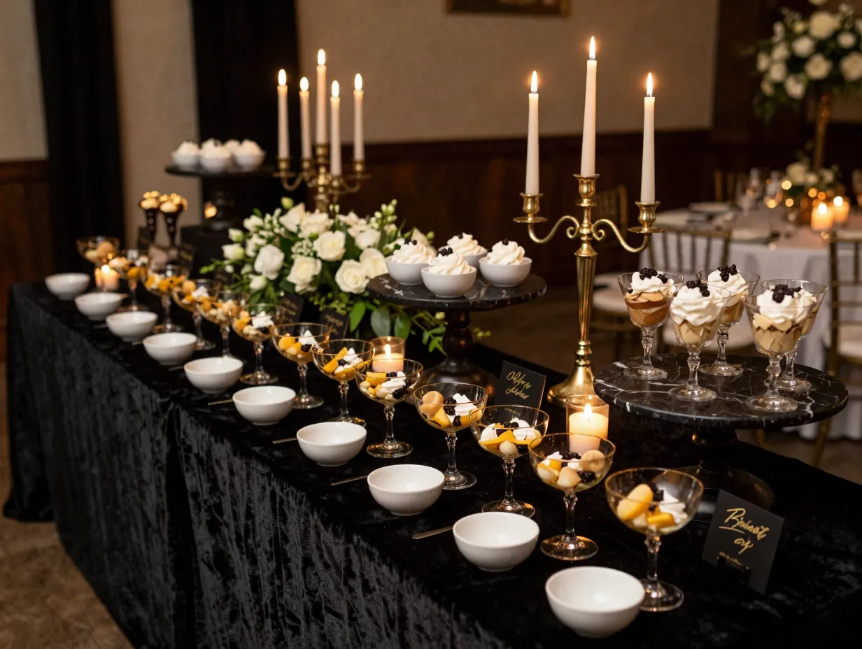 Elegant presentation with themed decor