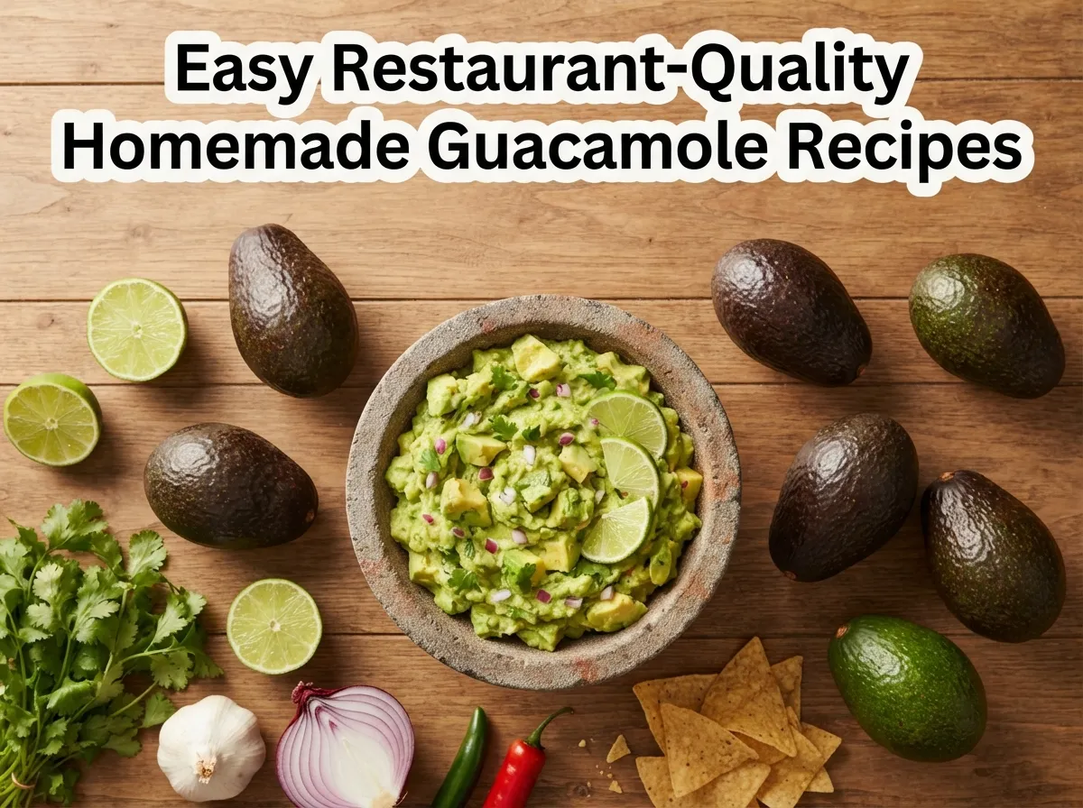 Easy restaurant quality homemade guacamole recipes