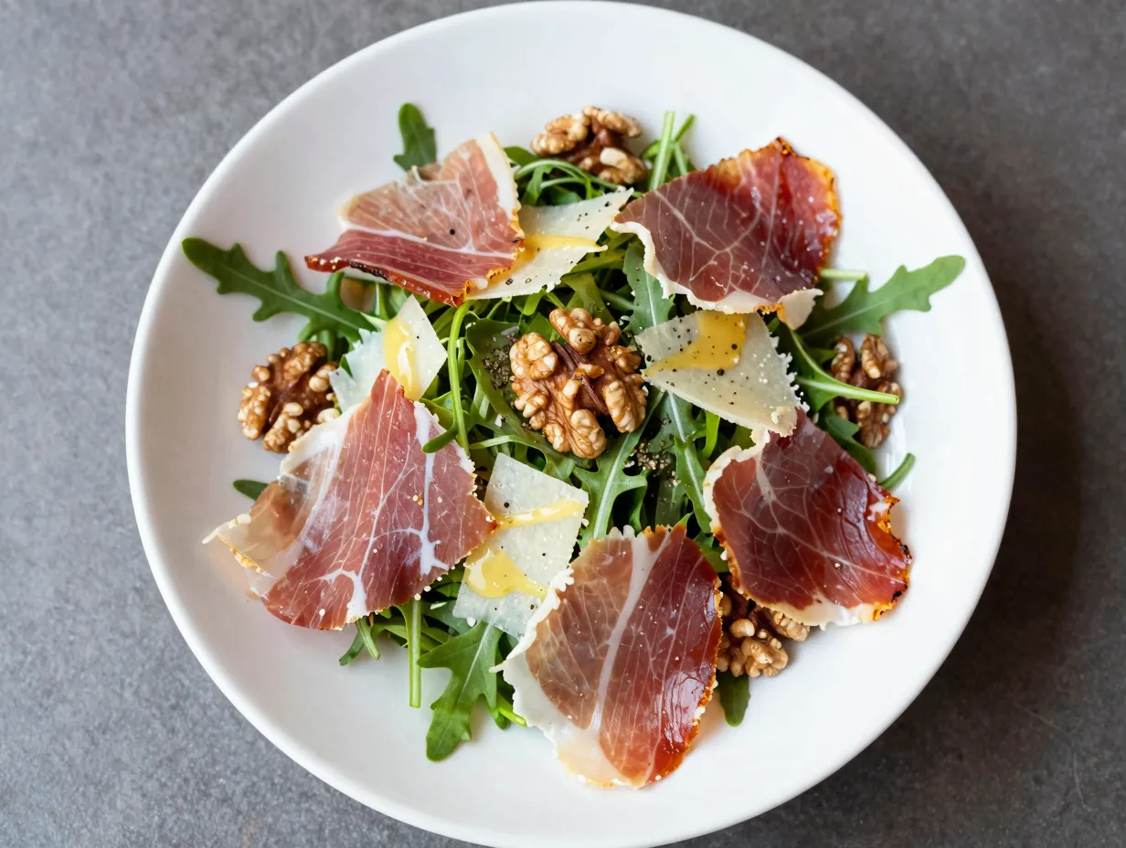 Crispy prosciutto salad