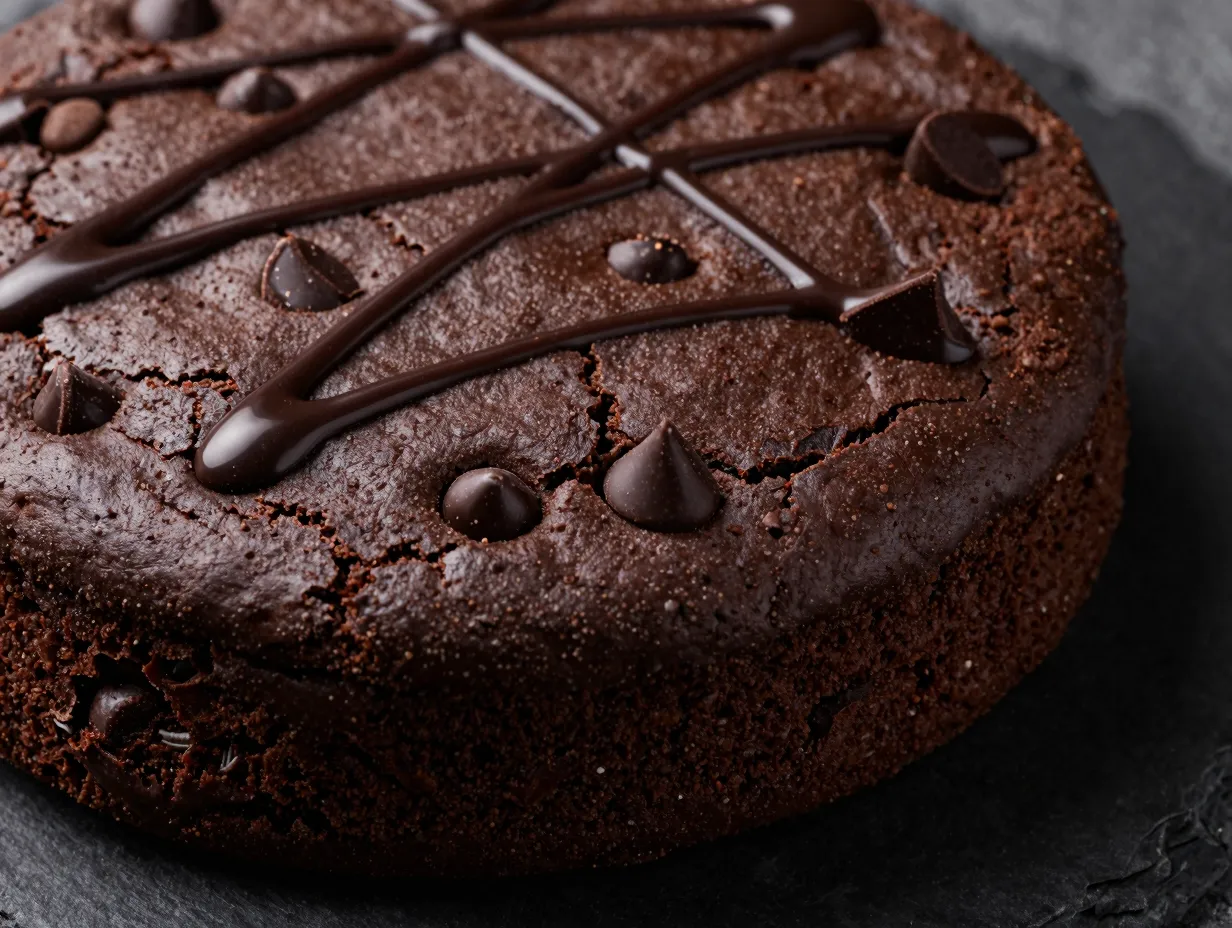Double chocolate fudge cookie cake