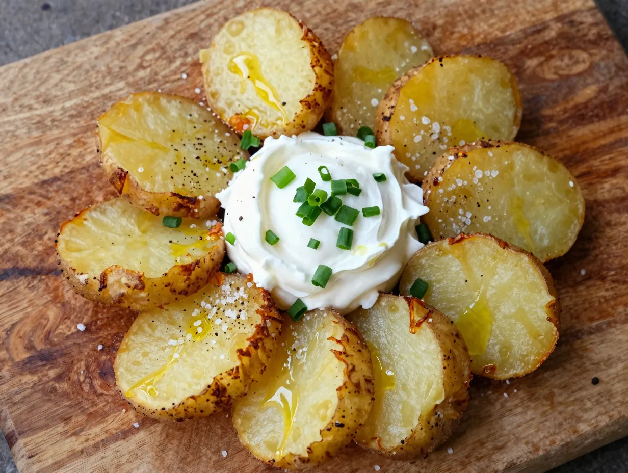 Crispy smash potatoes