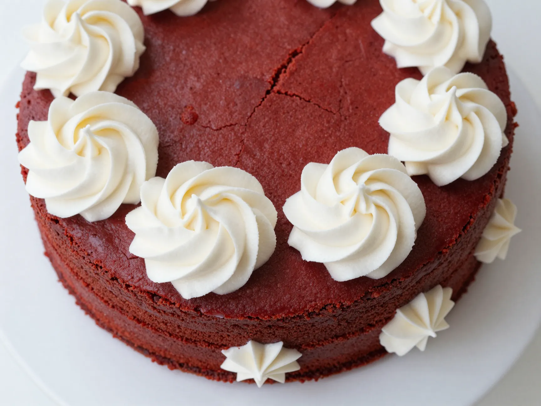 Red velvet cookie cake with cream cheese frosting