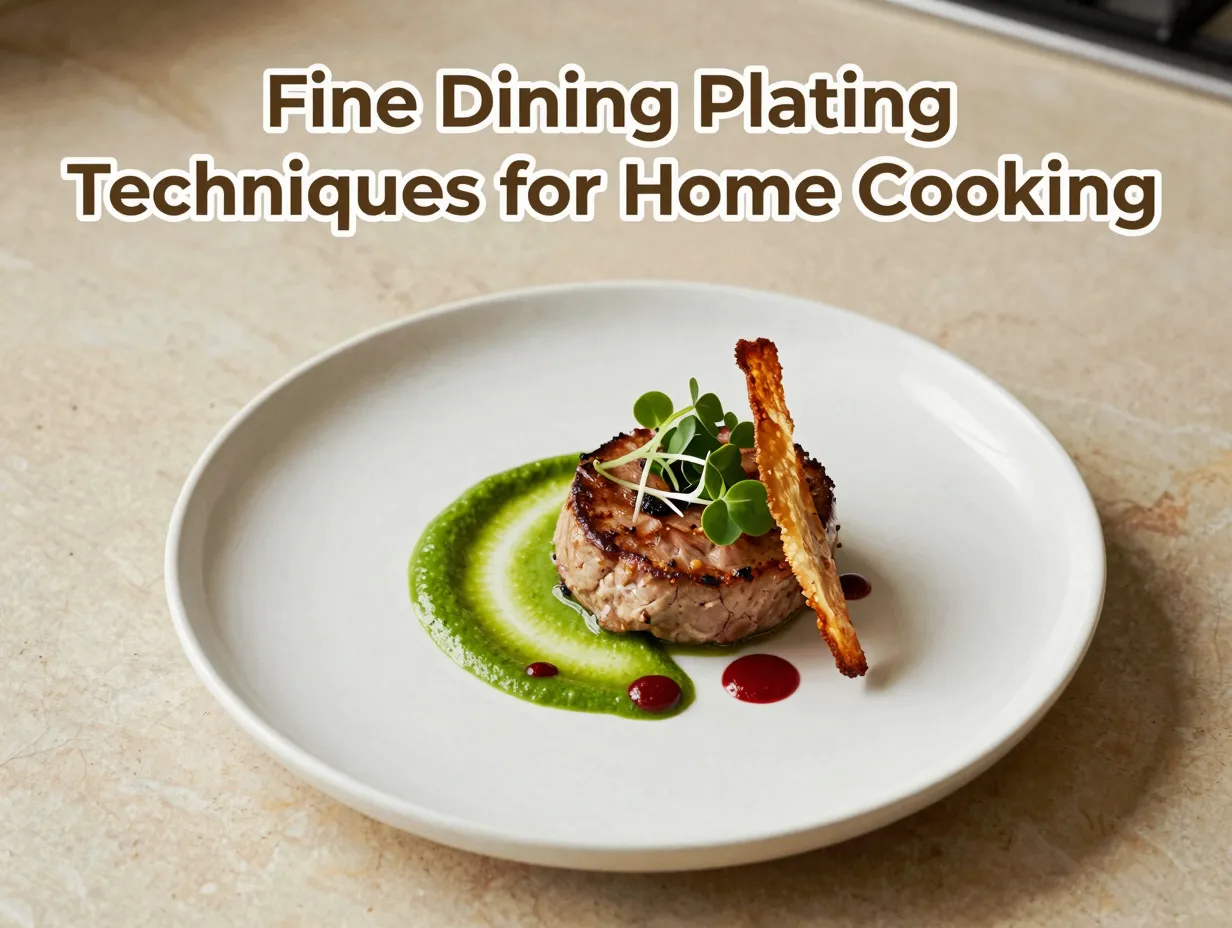 Fine dining plating techniques for home cooking