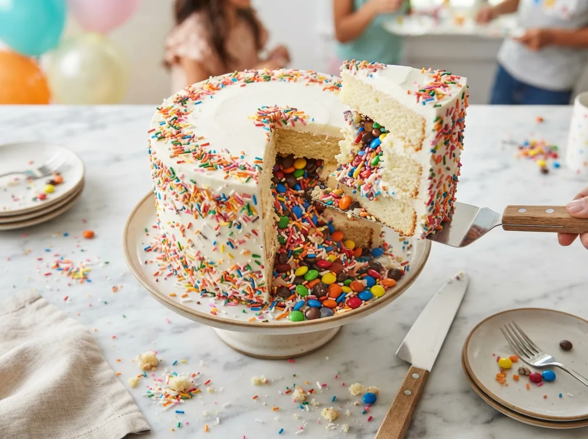 The pinata explosion cake