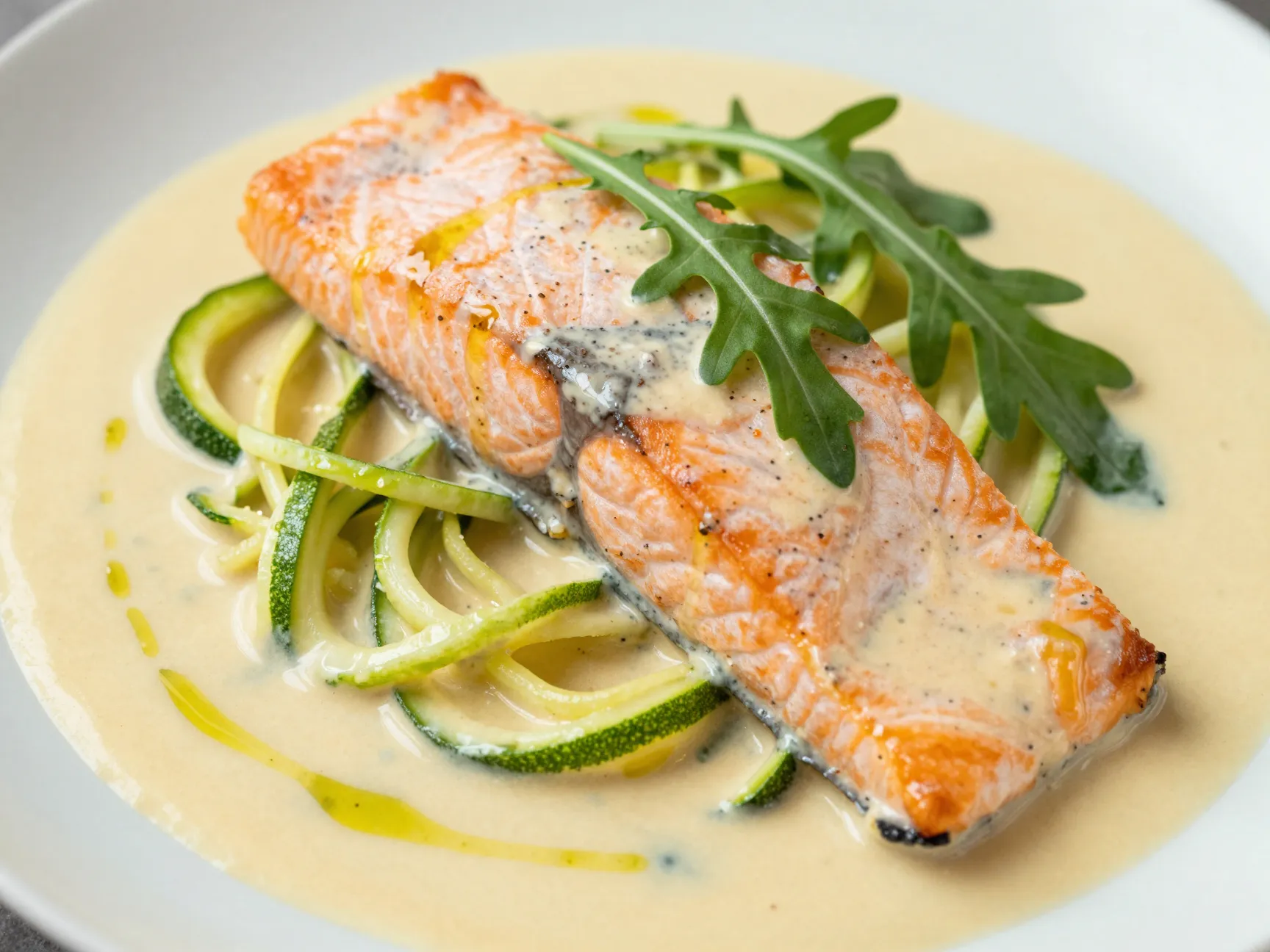 Keto friendly marry me salmon with coconut cream