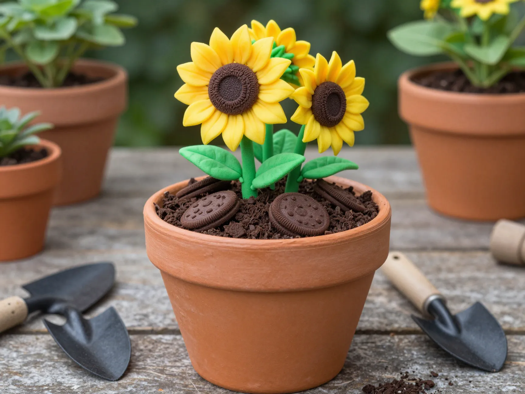 The hyper realistic flower pot cake