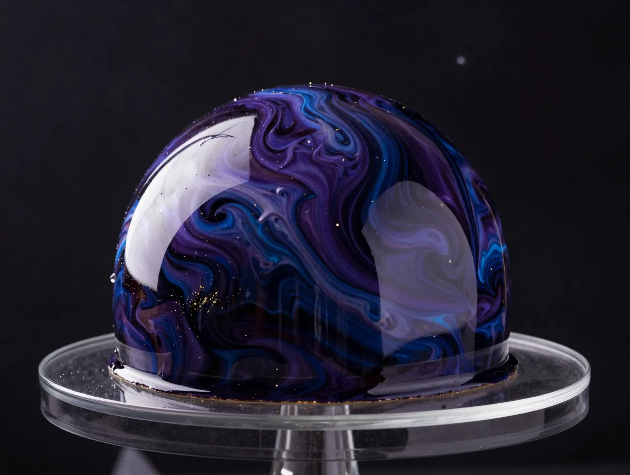 The mirror glaze galaxy cake