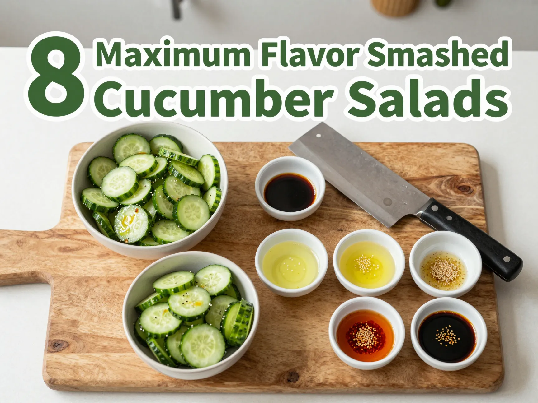 8 maximum flavor smashed cucumber salads