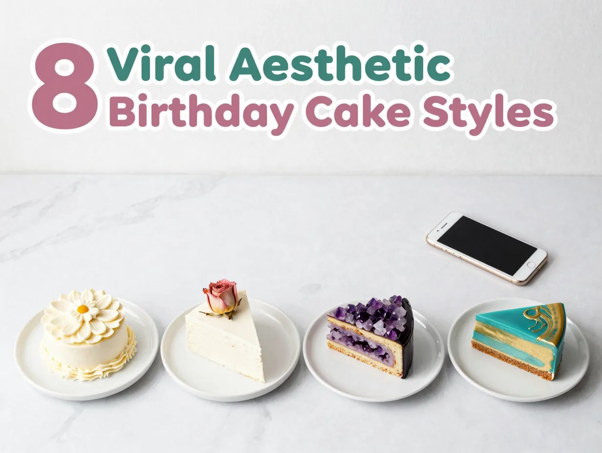 8 viral aesthetic birthday cake styles