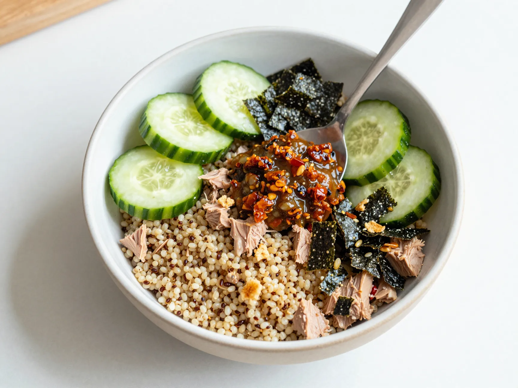 Spicy tuna and quinoa bowl