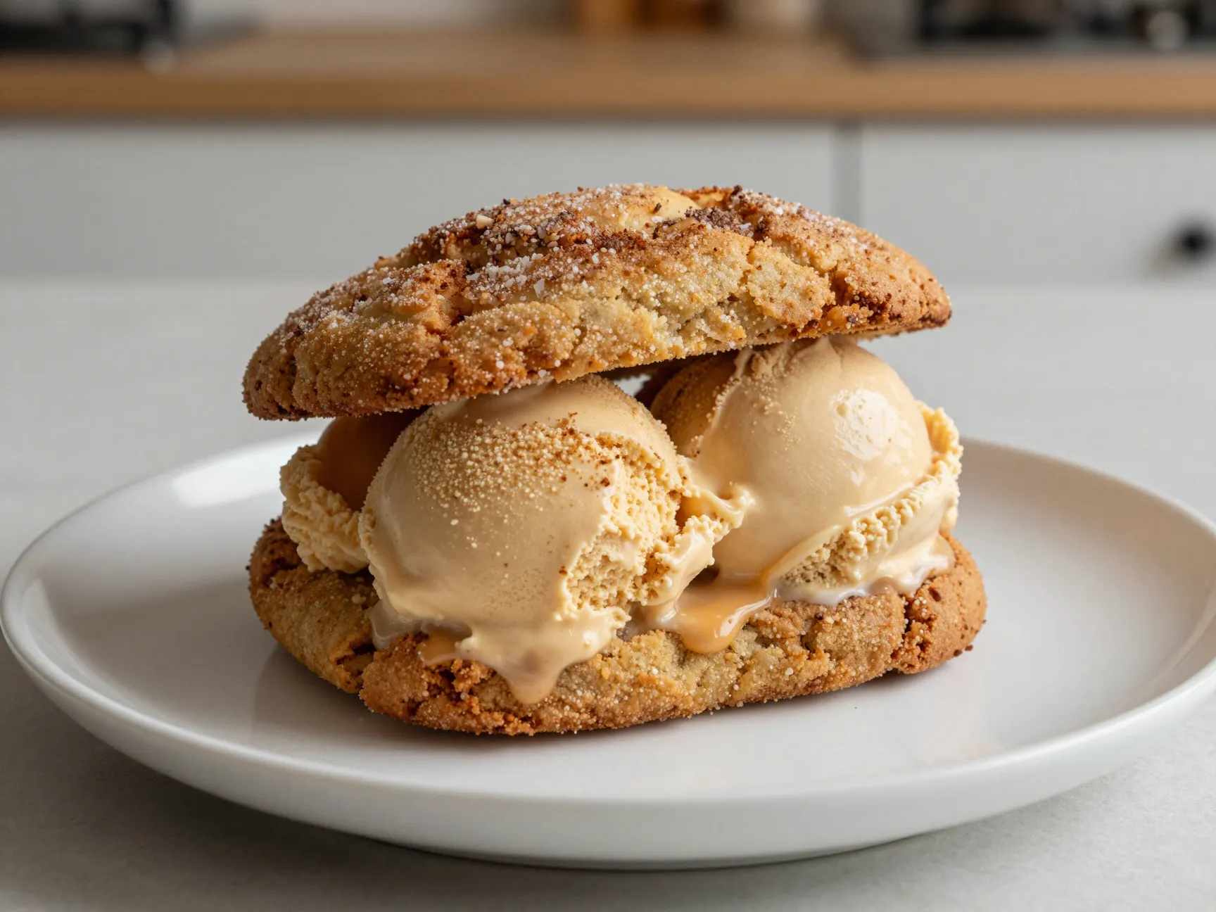 Snickerdoodle and cinnamon brown sugar ice cream