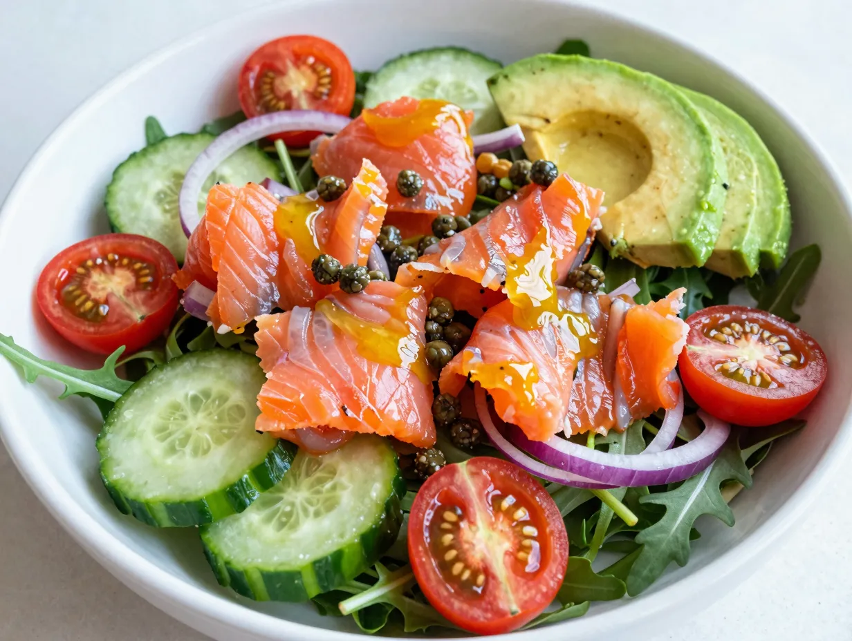 Smoked salmon salad