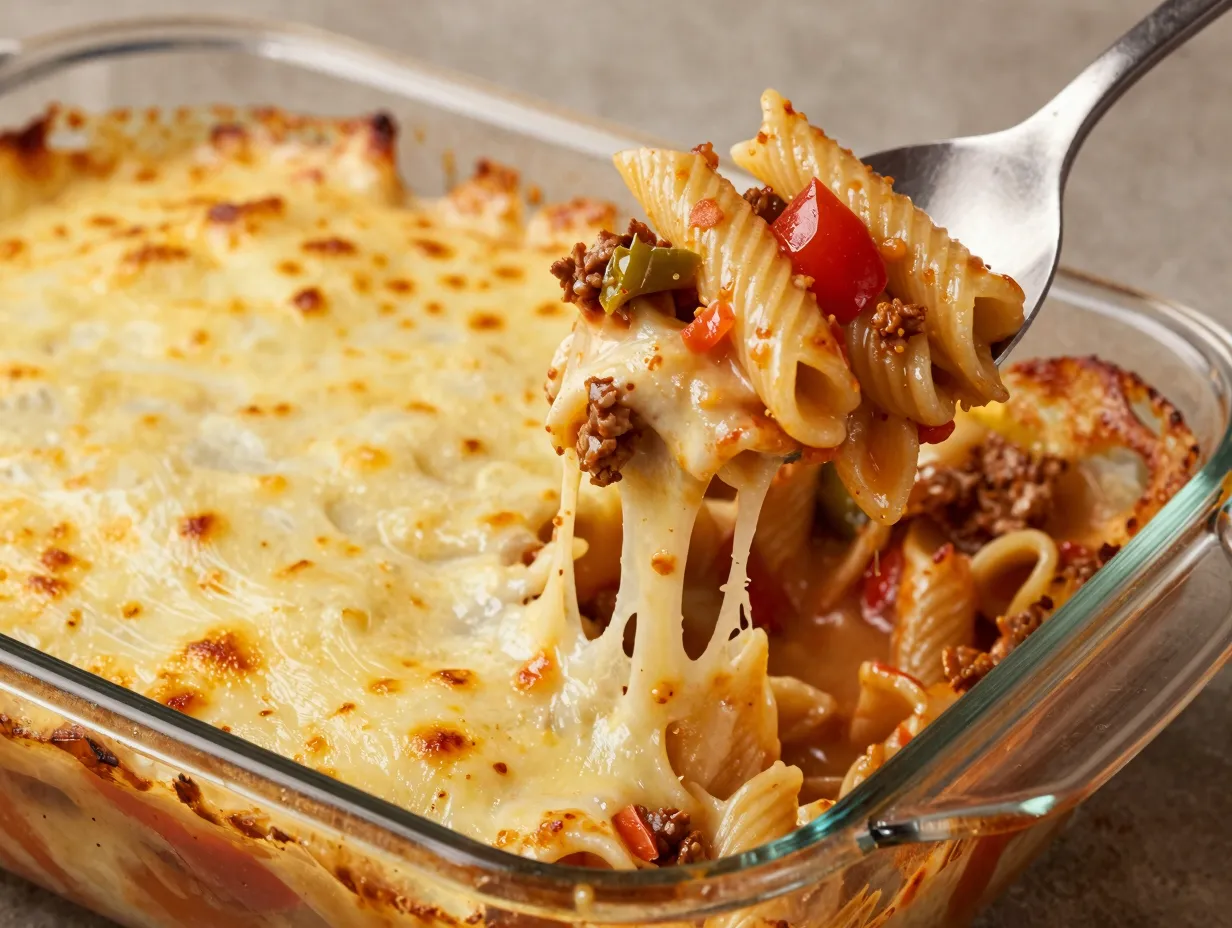 Taco pasta bake
