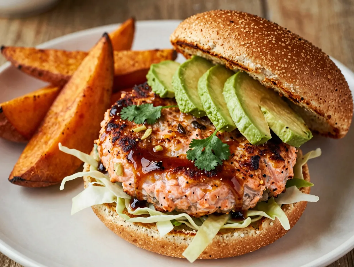 Superhealthy salmon burgers