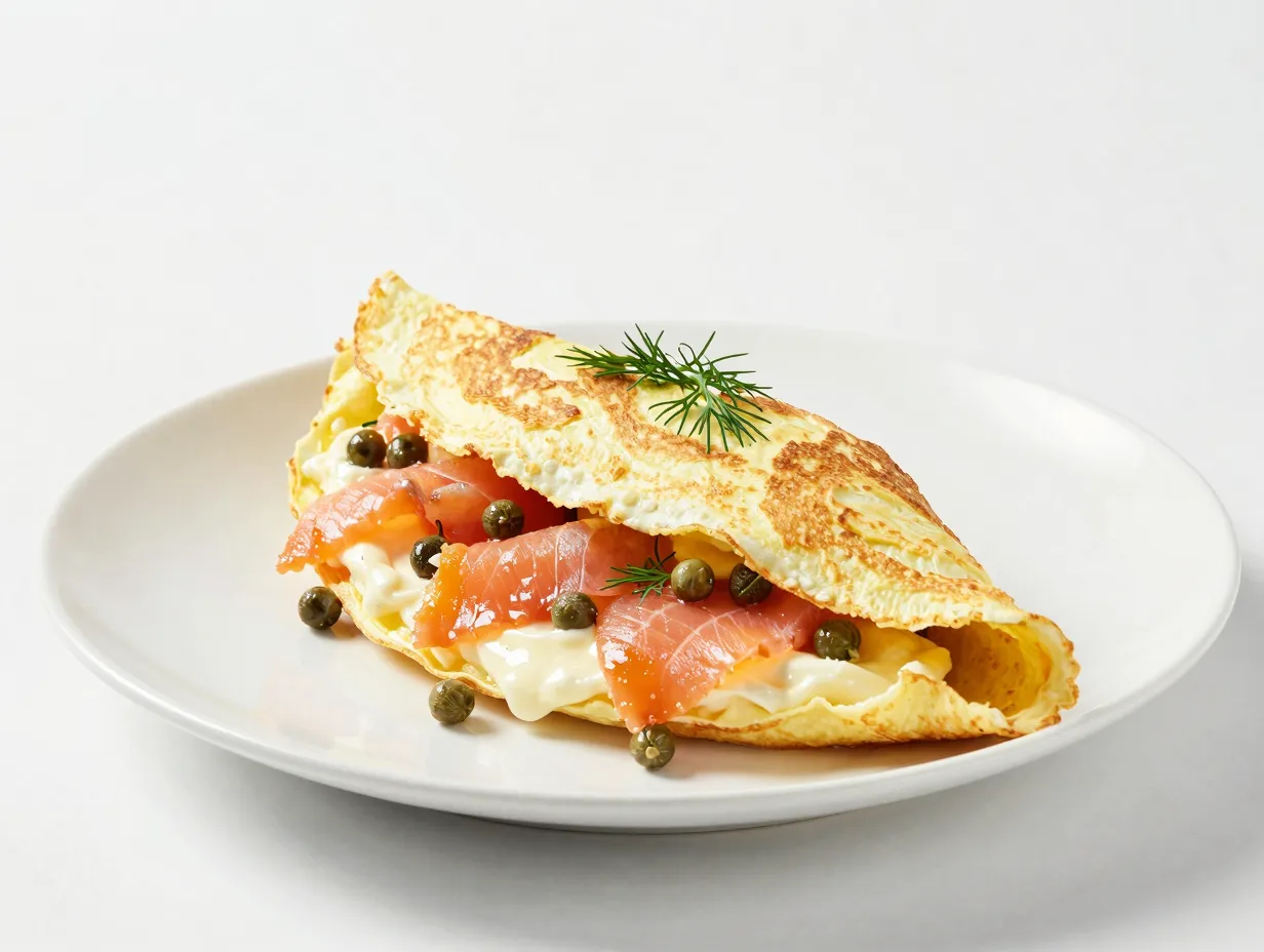 Smoked salmon omelette