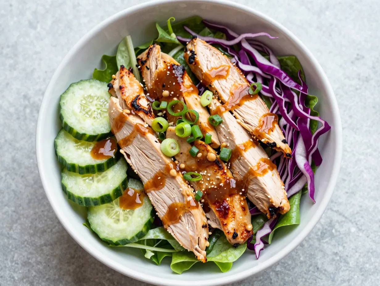 Chicken satay salad