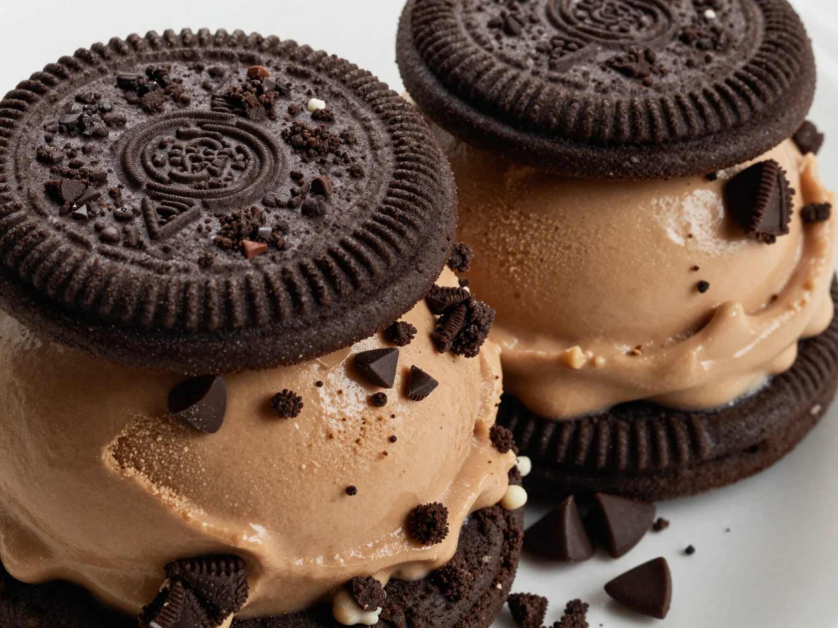 Peanut butter mocha oreo and coffee ice cream
