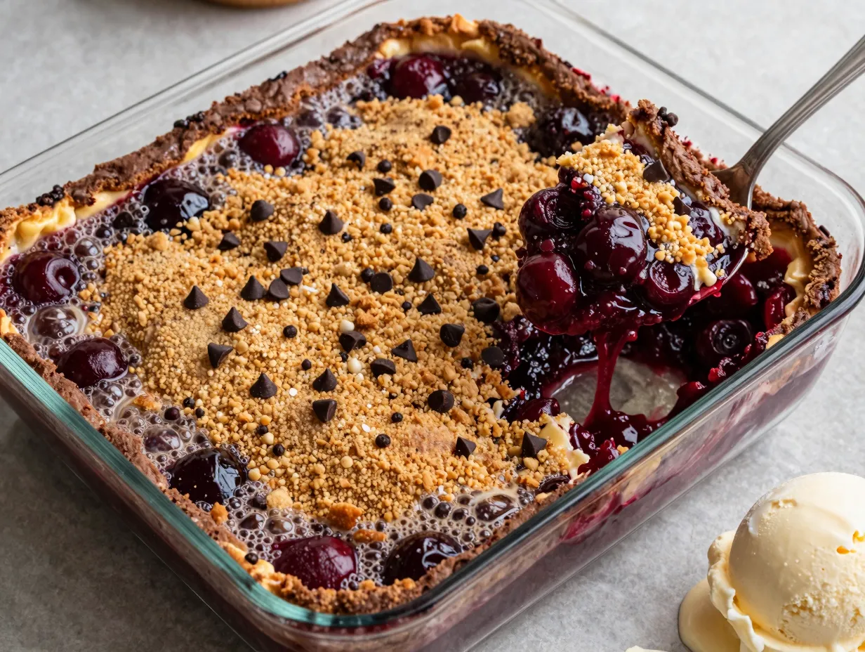 1 chocolate cherry dump cake