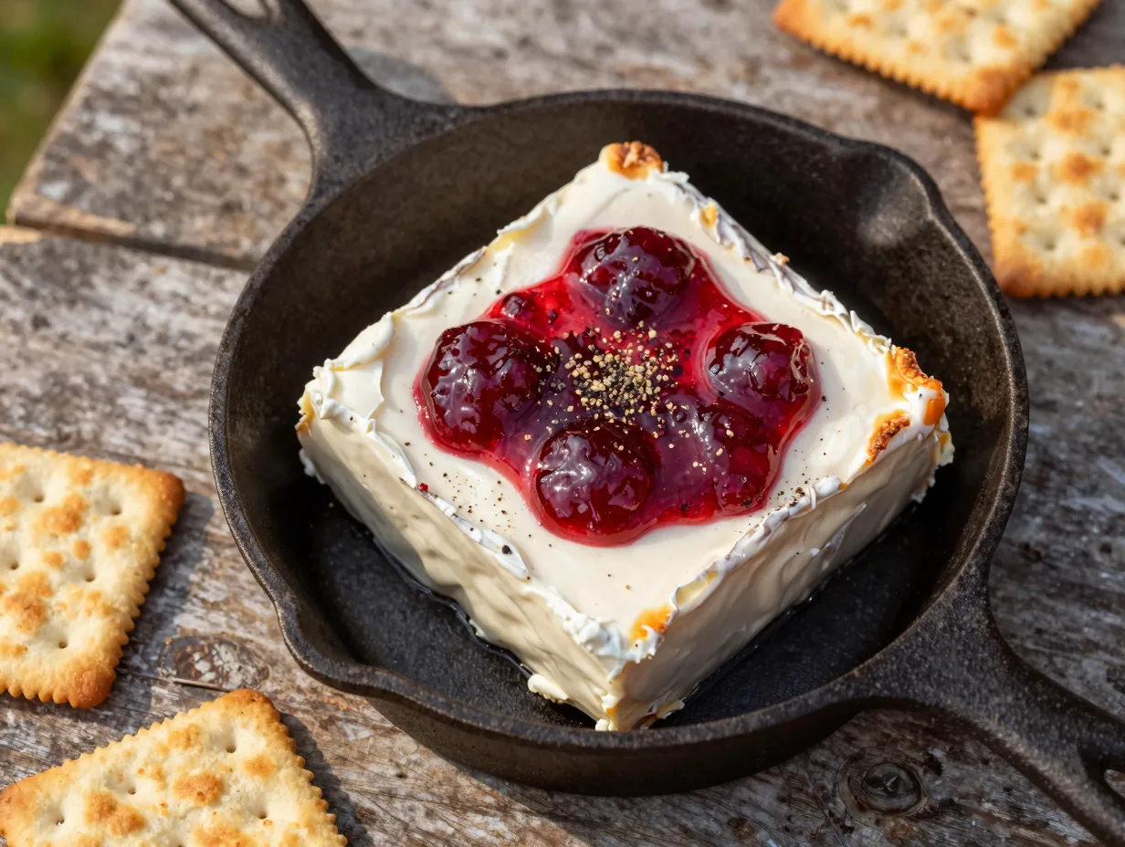 Cherry and black pepper smoked cream cheese