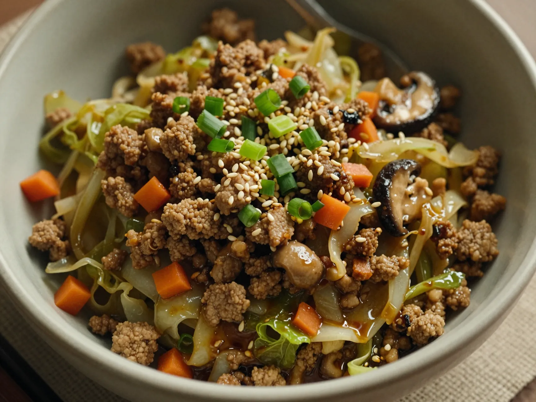 Low carb instant pot egg roll bowls