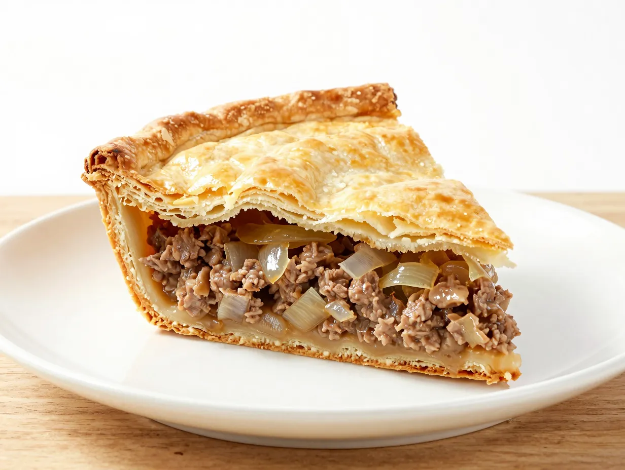 Minced beef and onion pie