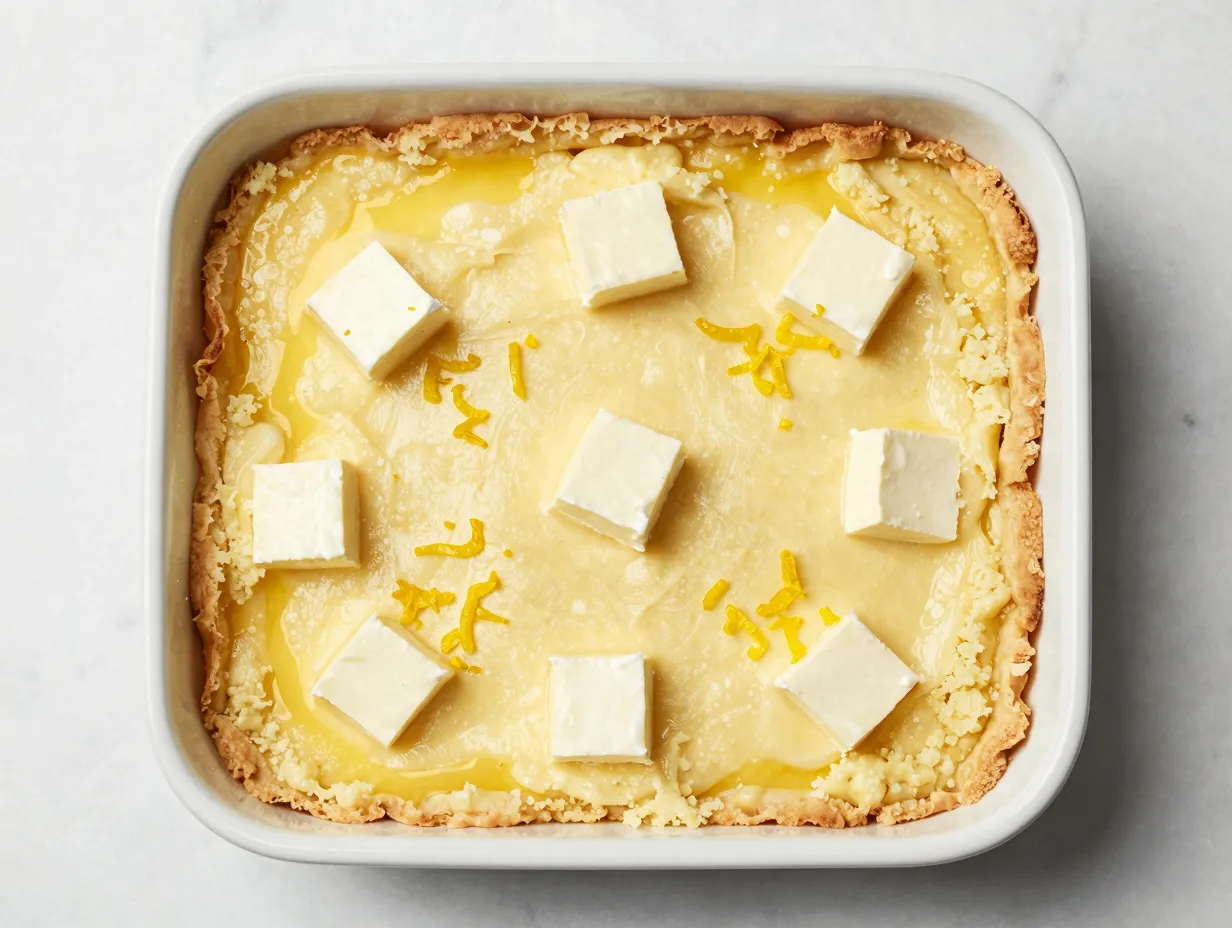 4 lemon cream cheese dump cake