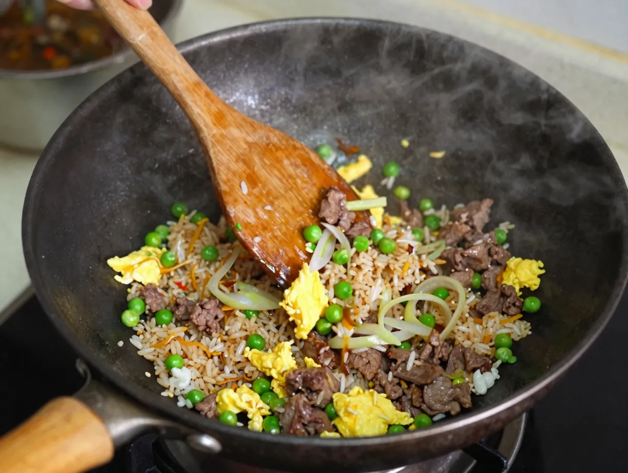 Minced beef fried rice