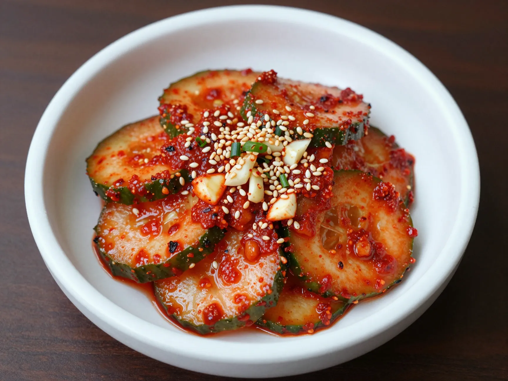 Korean style spicy cucumber salad oi muchim