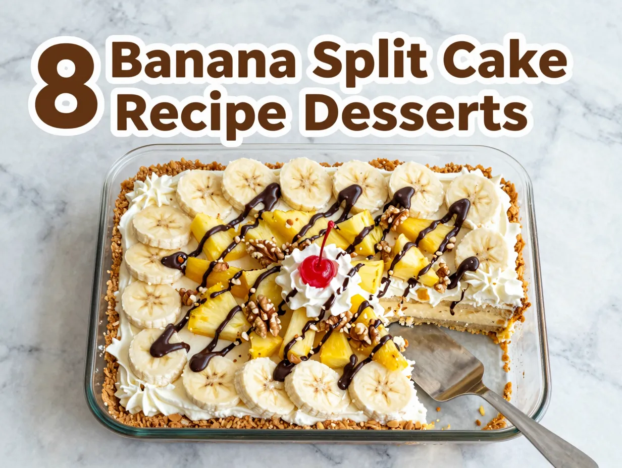 8 banana split cake recipe desserts