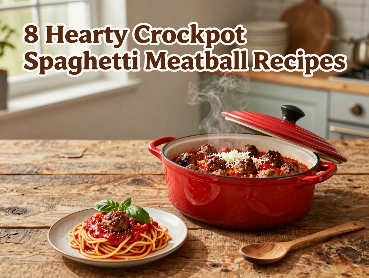 8 hearty crockpot spaghetti meatball recipes